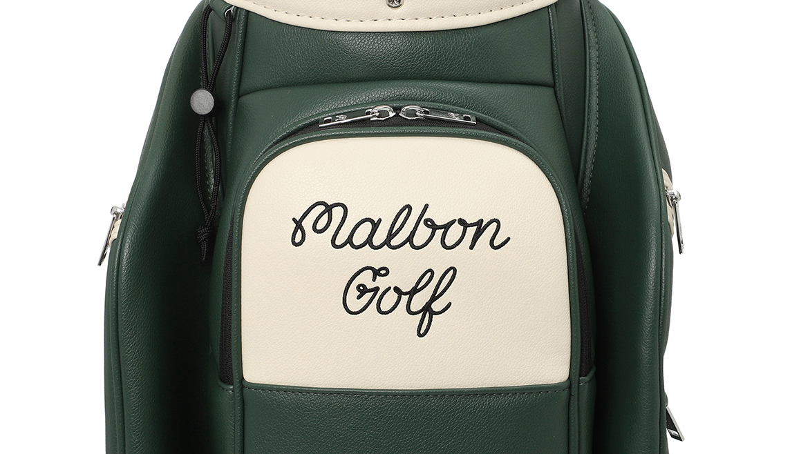 Malbon Golf New Bone Classic Trolley Caddy Bag GREEN - Korea