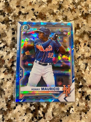 2021 Bowman Chrome Sapphire Edition Prospects Ronny Mauricio New York Mets