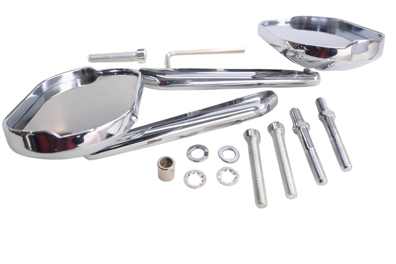 Magnum Mirrors Small Flat Glass Chrome Kuryakyn 1428