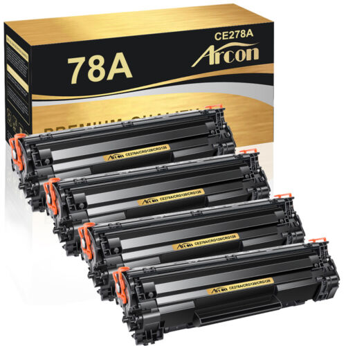 4 Pack CE278A Toner Cartridge For HP 78A LaserJet Pro M1536DNF P1606DN P1600