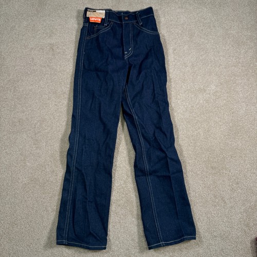 Levis Jeans Boys 10 Denim Pants Blue Deadstock Vintage 80s New Tags USA Slim - Picture 2 of 14