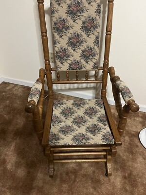 Antique 19th Century Victorian Glider Platform Rocking Chair