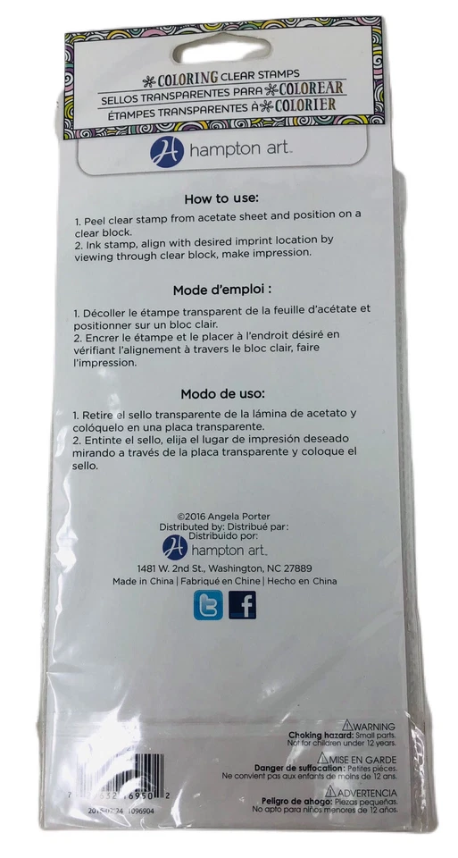 Hermosas estampillas de acrílico transparente para colorear arte de Hampton SC0721 artesanías Foto 3 de 4