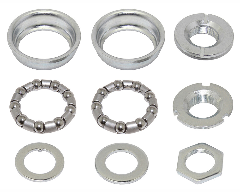 Black Bottom Bracket Set For 1-Piece Crank Bicycles - 5/16x9, BSA Thread, 68mm Shell