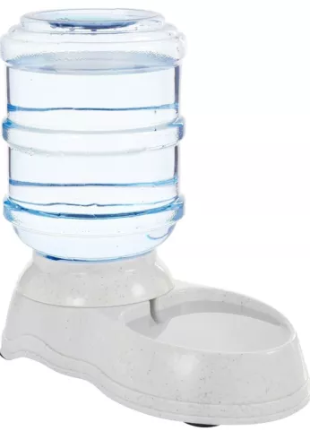 Amazon Basics Pet Water Dispenser for Cat Dog 1 Gallon Capacity Gray