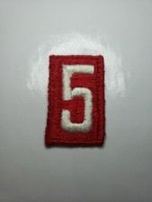Vintage Boy Scouts of America BSA Red White Troop Number Patch 5 Five