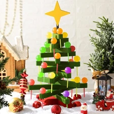 Bucherry Wooden Christmas Tree Lollipop Holder Stand 28 Hole Party Table Decor