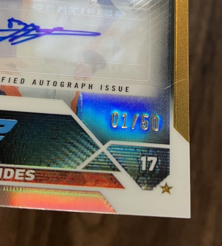 01/50 Gold Brad Benavides Autograph CAC-BB - 2023 Topps Chrome Formula 1 F1 F2 - Image 2 of 3