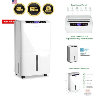 34 Pints Energy Star Dehumidifier for Spaces up to 2,000 Sq. Ft at Home, in B...