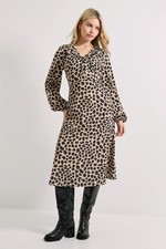 Dorothy Perkins Animal Midi Dress Womens Daywear Dresses