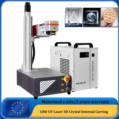10W UV Laser Marking Machine 3D Crystal Laser Inside Engraving Motorized70&200mm