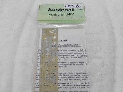 1/35 Photo Etched 1st Armored Regiment Leopard AFV Marking Stencil Austencil 1AR