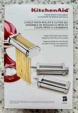 NEW KitchenAid Stand Mixer Attachment 3-Piece Pasta Roller And Cutter Set