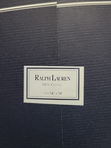 NWT Vintage Ralph LAUREN PLAID Cotton TABLESHAWL 54" X 54" Blue Multi - Picture 6 of 6