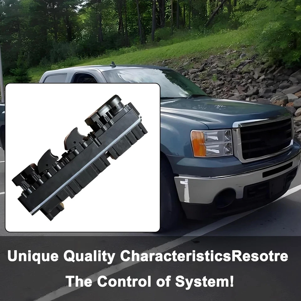 Interruptor de bloqueo de puerta de ventana eléctrica del lado del conductor Chevy GMC Cadillac 2007-2014 Foto 3 de 4