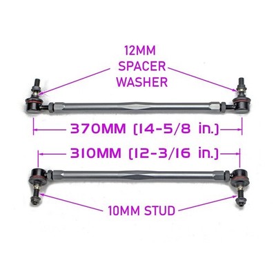 GSP GodSpeed Project FRONT Adjustable Sway Bar Links Set 310mm-370mm New
