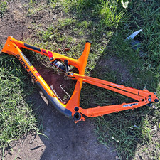 Rocky Mountain Carbon Full Suspension MTB Frame XL Orange with Rear Shock