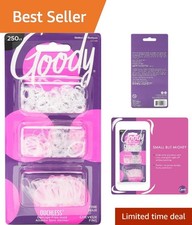 Ouchless Polyband Hair Ties, 250 Ct, Clear, Latex Elastic Bands  Easy Glide,...