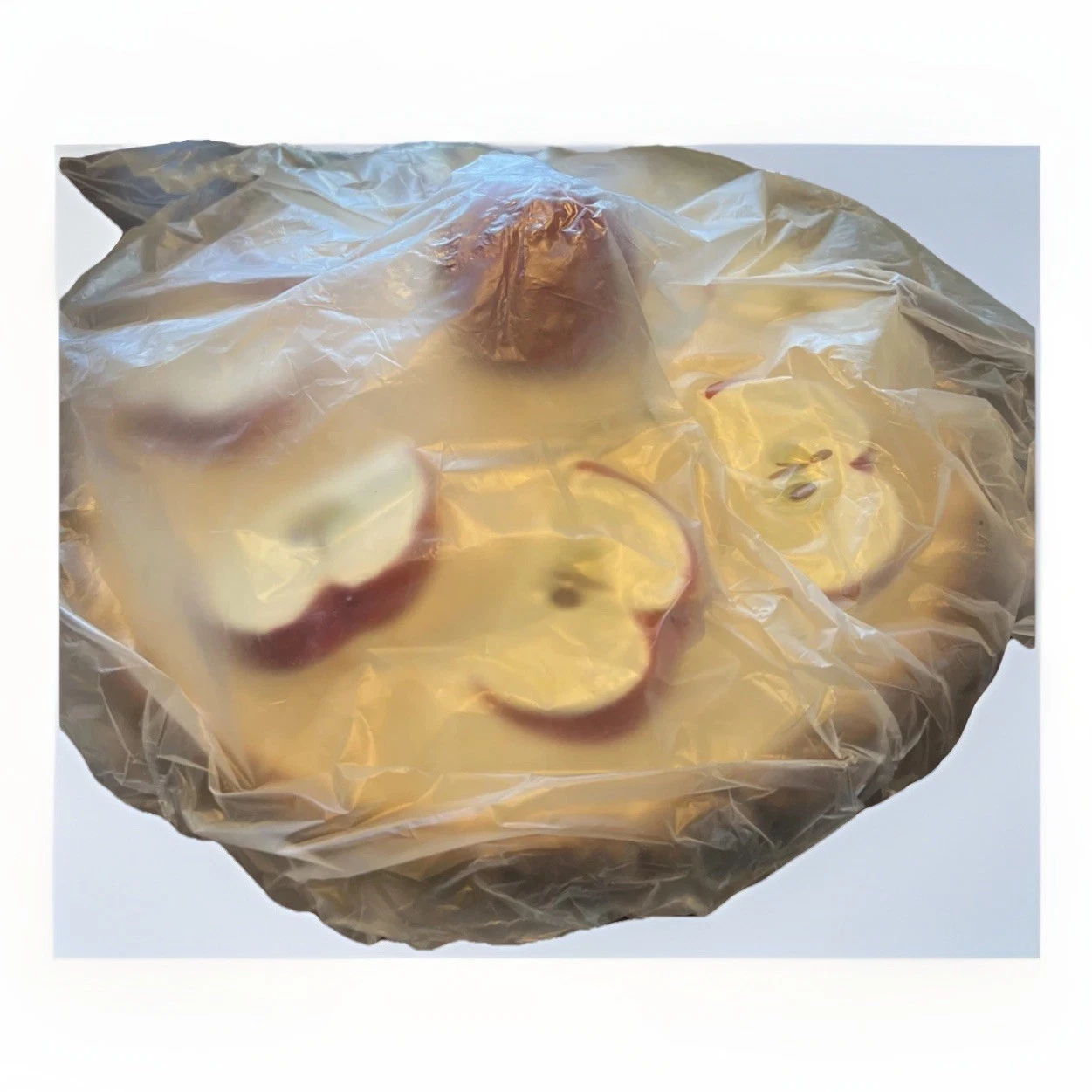 NEW IOB Vintage Ceramic Pie Keeps Apple Pie Deep Dish w/Cover Made In Portugal