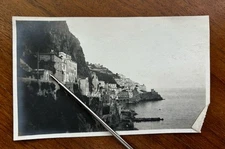 Antique 1910 Amalfi Coast Italy Cliffs Salerno Original Photo