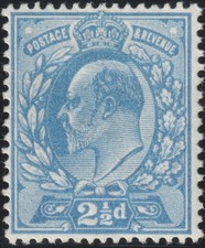 SG 283 2 1/2d Deep True Blue M18 (-) scarcer Hendon listed shade in very fine MM