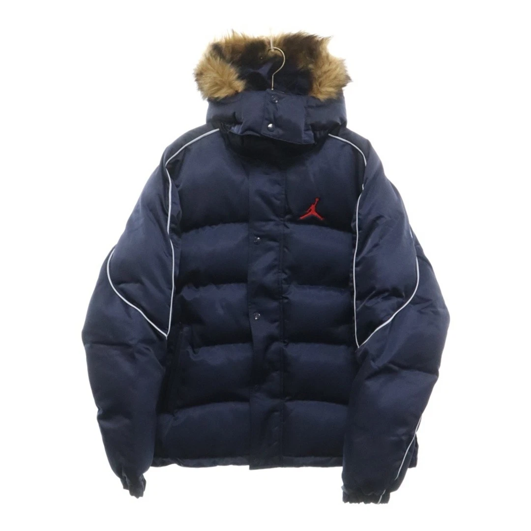 SUPREME 24AW x Jordan Puffer Jacket fourrure sweat à capuche zippé vers le bas HF0828 410 bleu marine occasion 0