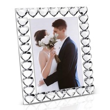 5x7 Inches Crystal Picture Frame Standing Clear Wedding Photo Frame for Home ...