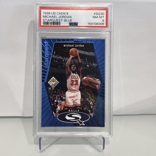 Upper Deck 1998 UD Choice Michael Jordan Starquest Blue #SQ30 Bulls PSA 8
