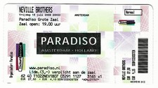 Neville Brothers 7/18/08 Amsterdam Netherlands Paradiso Rare Ticket! Holland