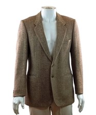 St Michael Vintage Mens Brown Tweed Pure New Wool Sports Jacket 40" 102cm