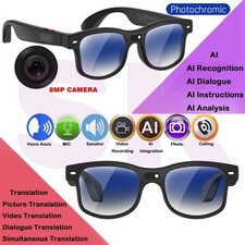 Smart AI Sunglasses with Camera Bluetooth Audio Vintage Sports Driving Glasses