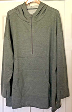 Jones new york pullover jersey hoodie gray 3x 1/2 zip