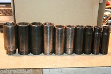 SNAP-ON TOOLS 1/2" DRIVE DEEP STANDARD IMPACT SOCKET SET 1 1/16" - 1/2" 10pc