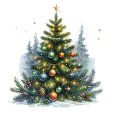 Wall decal sticker Christmas tree wall sticker 18 x 18 cm large