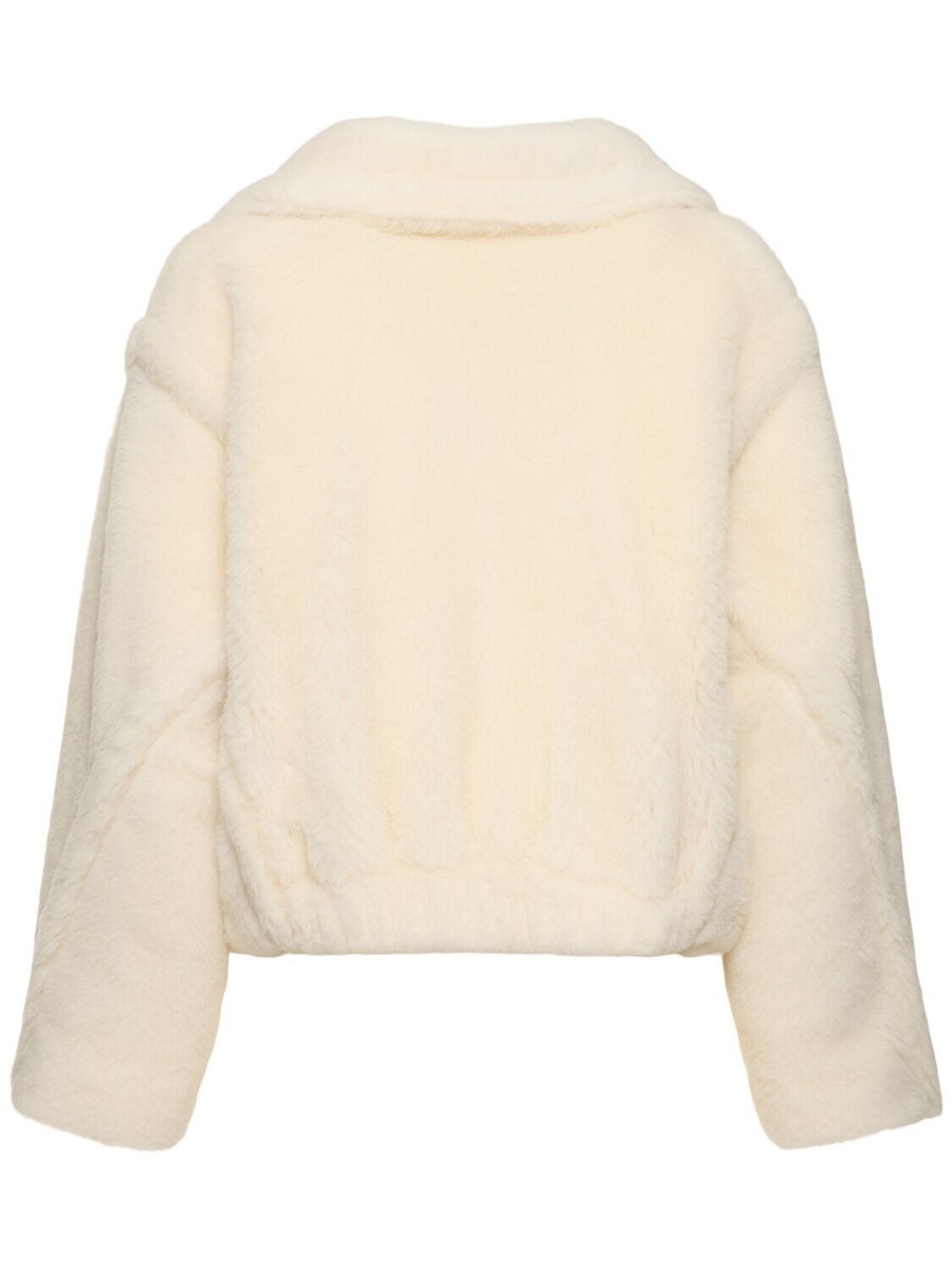 MAX MARA Oggeri $2890 White Alpaca/Wool Cropped Teddy Bear