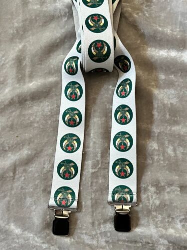 Masonic Suspenders Square Compass Past Master Shrine Stretch Clip USA NEW! - Picture 38 of 53