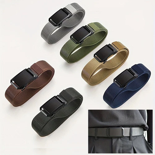 Unisex Stoffgürtel Nylon Canvas Arbeitsgürtel Automatik Gürtel - Bild 2 von 19