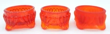 Summit Art Glass S C-95 Caprice Footed Open Salt Dip Shades of Orange