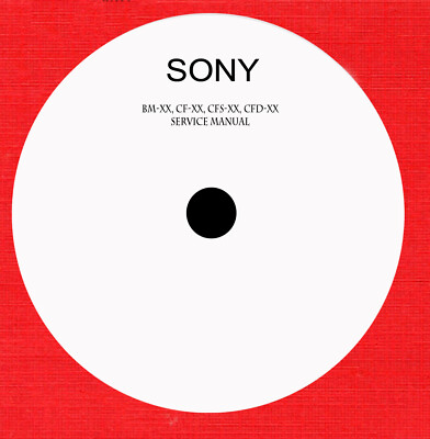 Service manual for Sony audio recorder bm cfd cfs by model pdf on cd*bin 1 of 5*