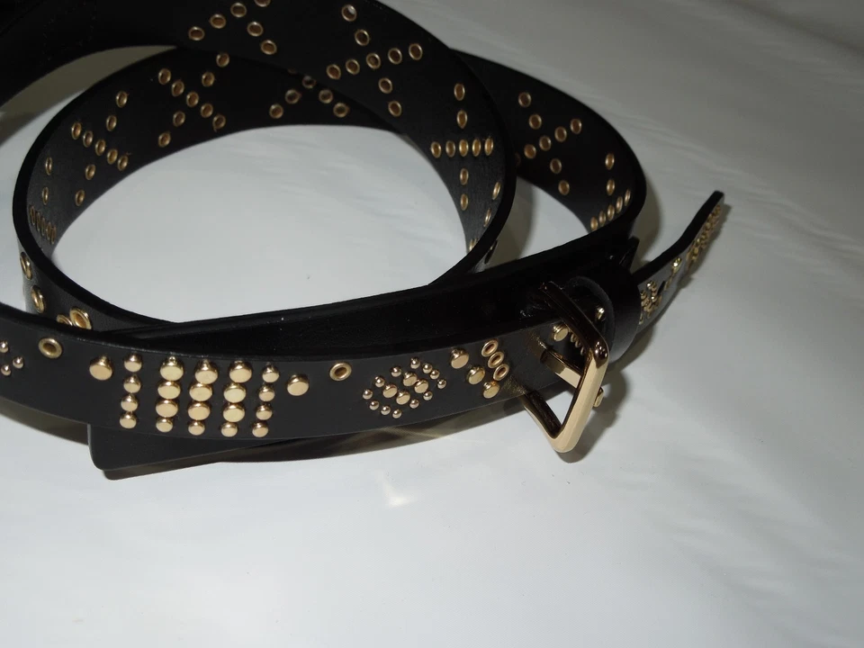 Cinturón Rebecca Minkoff Mujer Ojal y Tachuelas - Mediano/M - Cuero Negro Foto 3 de 4