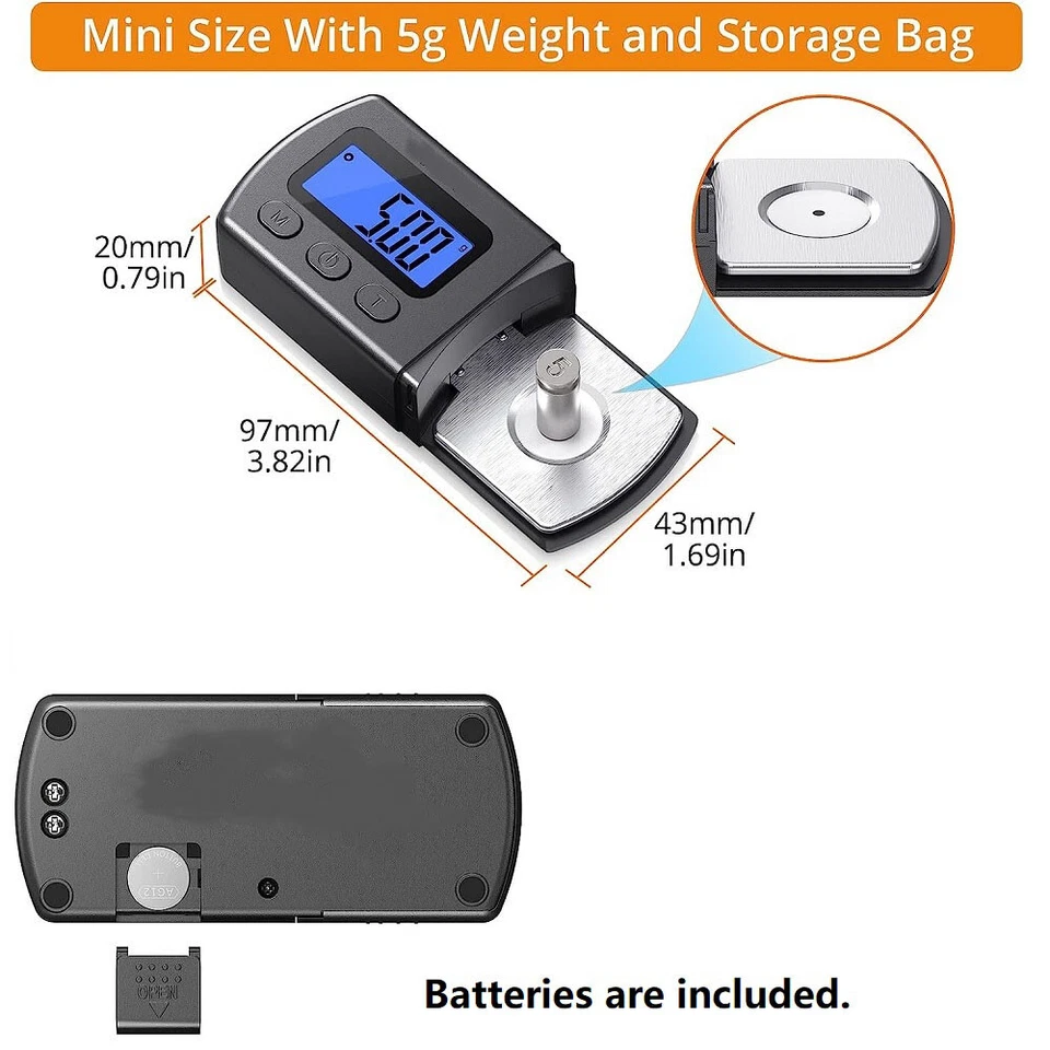 Gray Digital LCD Cartridge Scale Gauge 0.01g/5.00g Turntable Stylus Force Gauge - Image 3 of 4
