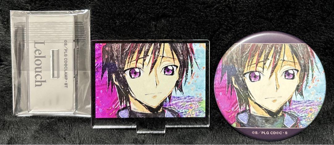 Code Geass Animate Fair Lelouch Can Badge Acrylic Stand Set