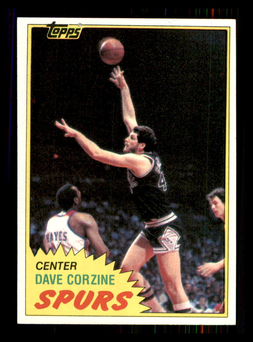 1981 Basketball Topps Dave Corzine San Antonio Spurs #MW101 RC5