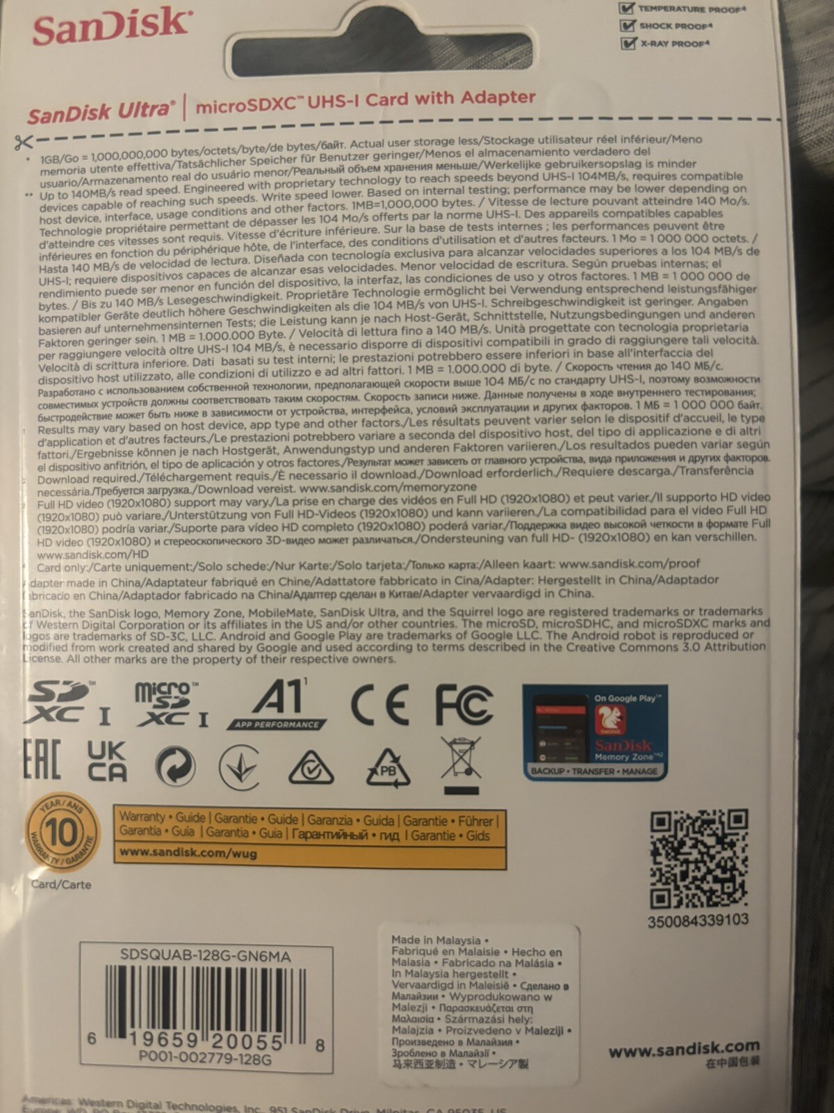 SanDisk 128GB UltraMicro SDXC UHS1 Card W/ AdapterNew INSTITUTO