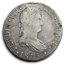 Madrid Ferdinand VII Bourbon Spain 8 reales 1815 Rare