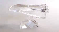 Space Shuttle Optical Clear Crystal Figurine. Rare, 3.5" Length