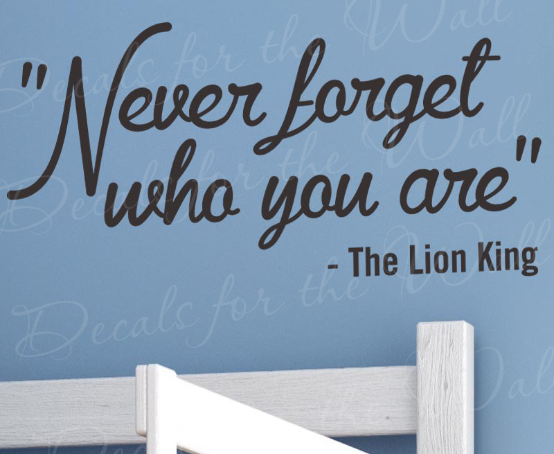 Never Forget Disney Lion King Mufasa Quote Vinyl Wall Decal Sticker Q06 for Home Decor