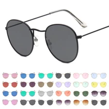 Retro Trendy Round Sunglasses UV Protection Vintage Stylish Designer Sun Glasses