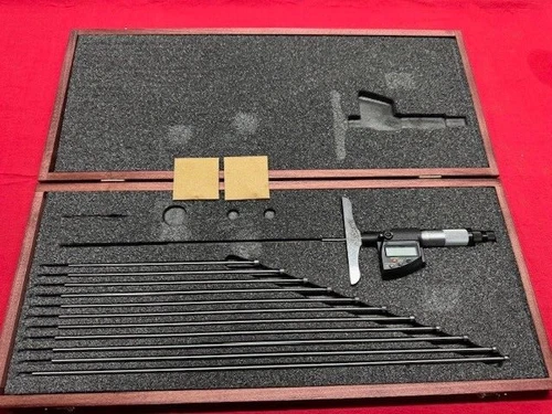 Starrett 749.1BZ-12RL Electronic Micrometer Depth Gage, 0-12"