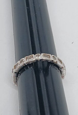 Sterling silver CZ cubic zirconia small band ring size 7